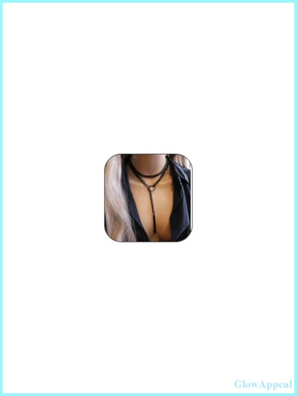 Stainless Steel Cuban Link Y Necklace Adjustable Slip Chain Lariat Choker